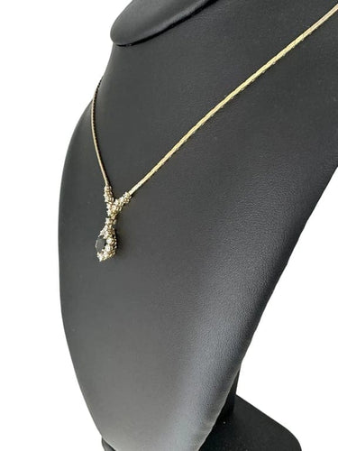 Collier Collier pendentif - Diamants et saphir en or jaune 14 carats 58 Facettes