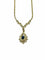 Collier Collier pendentif - Diamants et saphir en or jaune 14 carats 58 Facettes