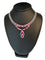 Collier Collier en or blanc 18 carats avec diamants et rubis, certificat IGI 58 Facettes