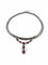 Collier Collier en or blanc 18 carats avec diamants et rubis, certificat IGI 58 Facettes