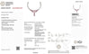 Collier Collier en or blanc 18 carats avec diamants et rubis, certificat IGI 58 Facettes