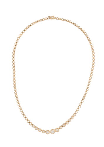 Collier Collier en or jaune 18 carats et 99 diamants 58 Facettes