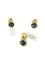 Boucles d'oreilles Parure Art déco - Boucles d'oreilles et pendentif en or jaune 18 carats et saphirs 58 Facettes