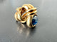 Boucles d'oreilles Parure Art déco - Boucles d'oreilles et pendentif en or jaune 18 carats et saphirs 58 Facettes