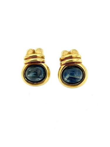 Boucles d'oreilles Parure Art déco - Boucles d'oreilles et pendentif en or jaune 18 carats et saphirs 58 Facettes