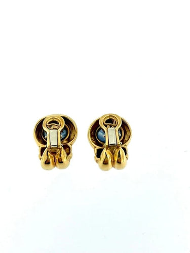 Boucles d'oreilles Parure Art déco - Boucles d'oreilles et pendentif en or jaune 18 carats et saphirs 58 Facettes