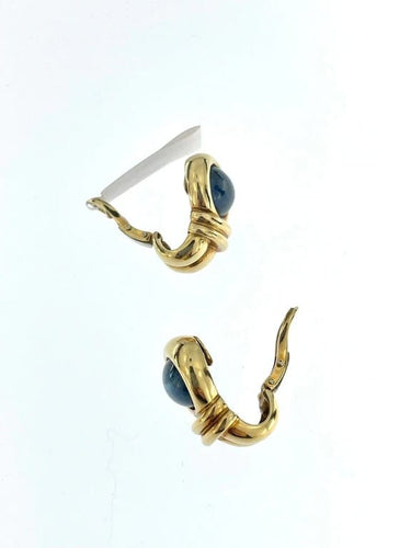 Boucles d'oreilles Parure Art déco - Boucles d'oreilles et pendentif en or jaune 18 carats et saphirs 58 Facettes