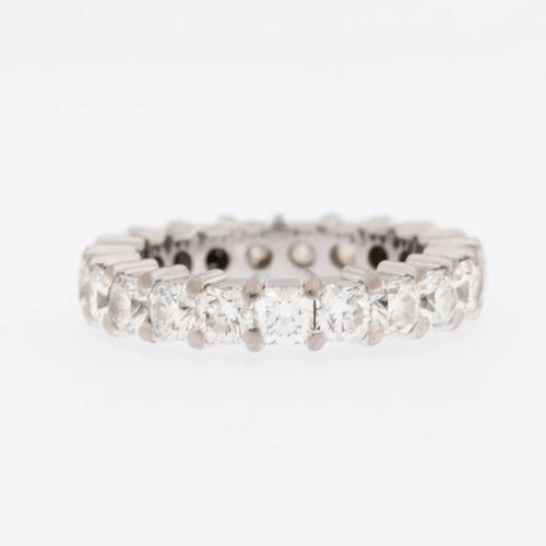Bague 56 Bague Eternity - Alliance en or blanc 18 carats et diamants 58 Facettes