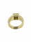 Bague 56 Bague chevalière certifiée HRD en or jaune et blanc 18 carats avec diamant 58 Facettes