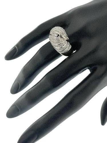 Bague 57 Bague dôme en or jaune et blanc 18 carats et diamants 58 Facettes