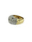 Bague 57 Bague dôme en or jaune et blanc 18 carats et diamants 58 Facettes