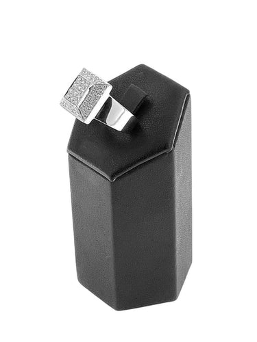 Bague 56 Bague moderne en or blanc 18 carats avec 78 diamants 58 Facettes