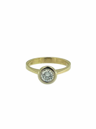 Bague 58 Bague solitaire en or jaune 18 carats avec diamant 0,80 ct 58 Facettes