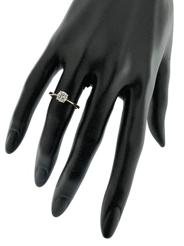 Bague 53 Bague solitaire en or jaune 18 carats avec diamant 0,65 ct 58 Facettes