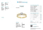 Bague 56 Bague de fiançailles - Bague en or jaune et blanc 18 carats avec diamants 58 Facettes