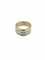Bague 55.5 Bague moderne en or jaune et blanc 18 carats à diamants 58 Facettes