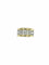 Bague 55.5 Bague moderne en or jaune et blanc 18 carats à diamants 58 Facettes