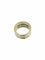 Bague 55.5 Bague moderne en or jaune et blanc 18 carats à diamants 58 Facettes