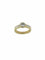 Bague 53 Bague en or jaune 18 carats avec diamants, certificat HRD 58 Facettes