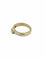 Bague 53 Bague en or jaune 18 carats avec diamants, certificat HRD 58 Facettes