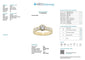 Bague 53 Bague en or jaune 18 carats avec diamants, certificat HRD 58 Facettes