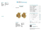 Bague 57 Parure fleur design - Bague et boucles d’oreilles en or jaune 18 carats avec diamants 58 Facettes