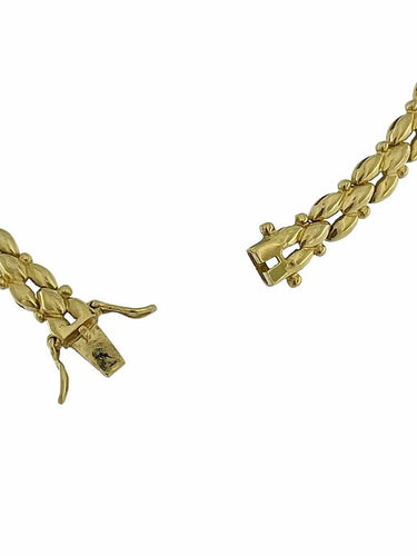 Bracelet Bracelet rétro deux ors 18 carats avec diamants 58 Facettes