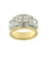 Bague 63.5 Bague en or jaune et blanc 18 carats avec diamants 3,25 ct 58 Facettes
