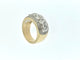 Bague 63.5 Bague en or jaune et blanc 18 carats avec diamants 3,25 ct 58 Facettes