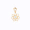 Pendentif Pendentif marguerite en or jaune 18 carats et diamants 58 Facettes