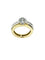 Bague 58 Bague en or jaune et blanc avec diamant 1,40 ct (certificat HRD) 58 Facettes