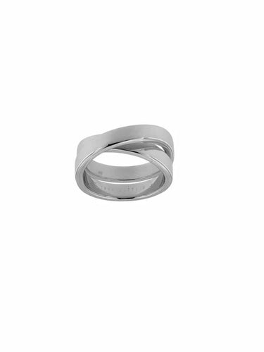 Bague 56.5 Cartier Nouvelle Vague - Bague croisée en or blanc 18 carats 58 Facettes