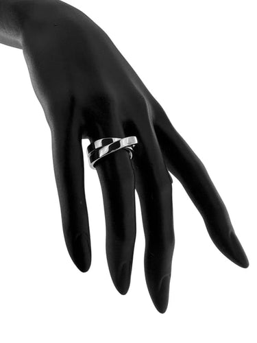 Bague 56.5 Cartier Nouvelle Vague - Bague croisée en or blanc 18 carats 58 Facettes