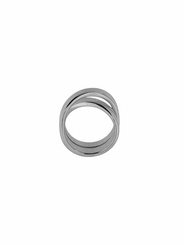 Bague 56.5 Cartier Nouvelle Vague - Bague croisée en or blanc 18 carats 58 Facettes