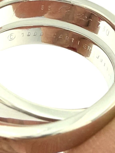 Bague 56.5 Cartier Nouvelle Vague - Bague croisée en or blanc 18 carats 58 Facettes