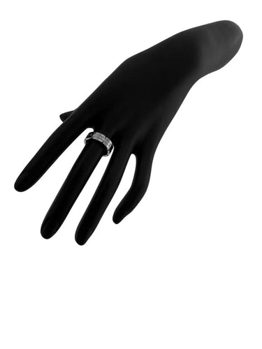Bague 53 Cartier Tank - Bague en or blanc 18 carats 58 Facettes