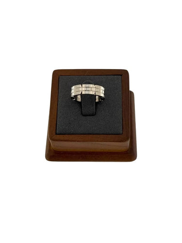Bague 53 Cartier Tank - Bague en or blanc 18 carats 58 Facettes