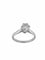 Bague 51 Bague solitaire en or blanc 18 carats avec diamant 1,00 ct HRD 58 Facettes