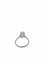 Bague 51 Bague solitaire en or blanc 18 carats avec diamant 1,00 ct HRD 58 Facettes