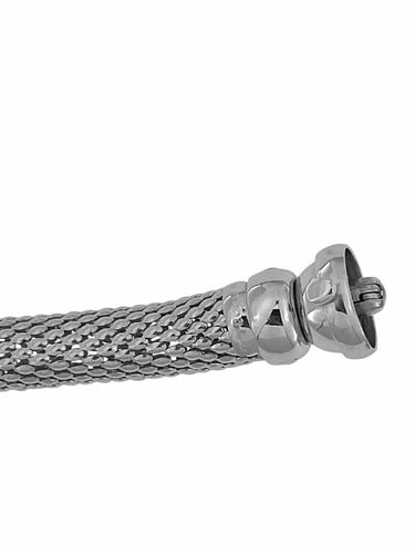 Collier Urbino - Collier à mailles tubulaires en or blanc 18 carats 58 Facettes