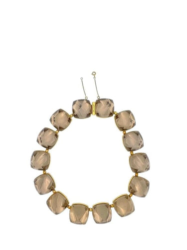 Collier Baccarat - Collier en or jaune 18 carats et cristal fumé 58 Facettes