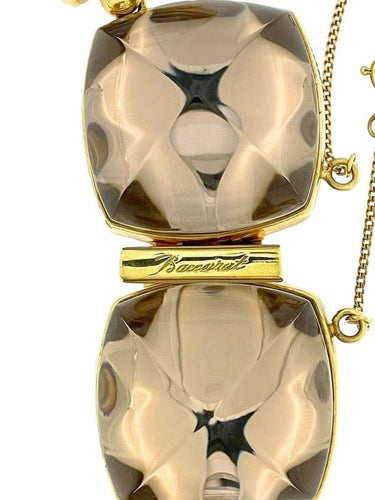 Collier Baccarat - Collier en or jaune 18 carats et cristal fumé 58 Facettes