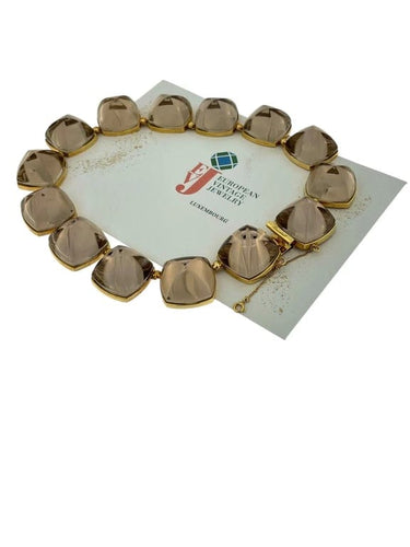 Collier Baccarat - Collier en or jaune 18 carats et cristal fumé 58 Facettes