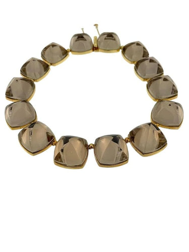 Collier Baccarat - Collier en or jaune 18 carats et cristal fumé 58 Facettes