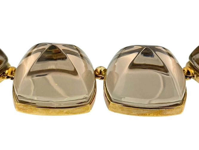 Collier Baccarat - Collier en or jaune 18 carats et cristal fumé 58 Facettes
