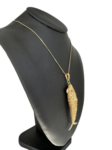 Pendentif Pendentif artisanal italien en or jaune 18 carats avec rubis 58 Facettes