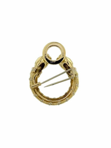 Broche Cartier Panthère - Broche double tête en or 18 carats 58 Facettes