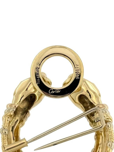 Broche Cartier Panthère - Broche double tête en or 18 carats 58 Facettes