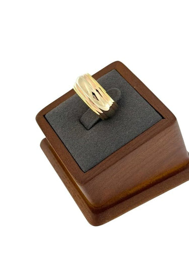 Bague 53 Cartier - Bague rotative en triple or 18 carats 58 Facettes