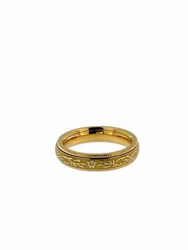 Bague 53 Wellendorff - Bague cinétique en or jaune 18 carats et diamants 58 Facettes